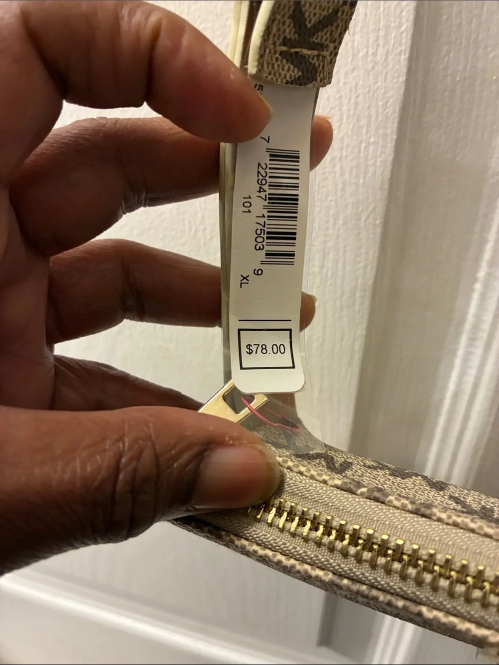 Michael Kors Beige Signature Canvas Crossbody belt bag-NWT